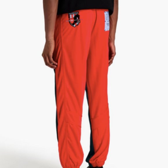 MCQ Track pants Two tone Stretch jersey Paneled Embroidered M - Picture 5 of 9